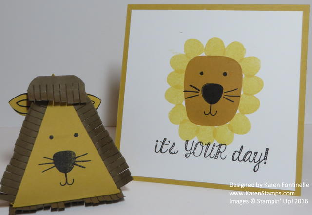 March Comes in Like a Lion Playful Pals Card and Pyramid Box