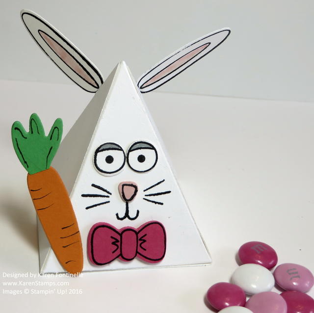 Playful Pals Easter Bunny Pyramid Treat Box