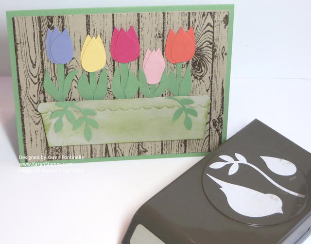 Punch Art Tulips with the Bird Punch