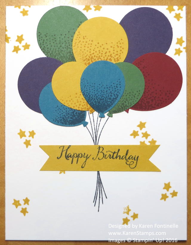 Balloon Celebration Regals Colors Birthday Card