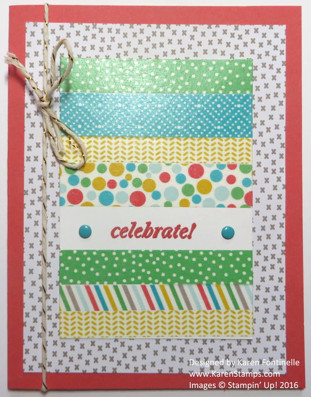 Cherry on Top Washi Tape Card