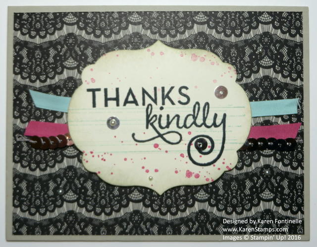 Gorgeous Grunge Timeless Elegance Thank You Card