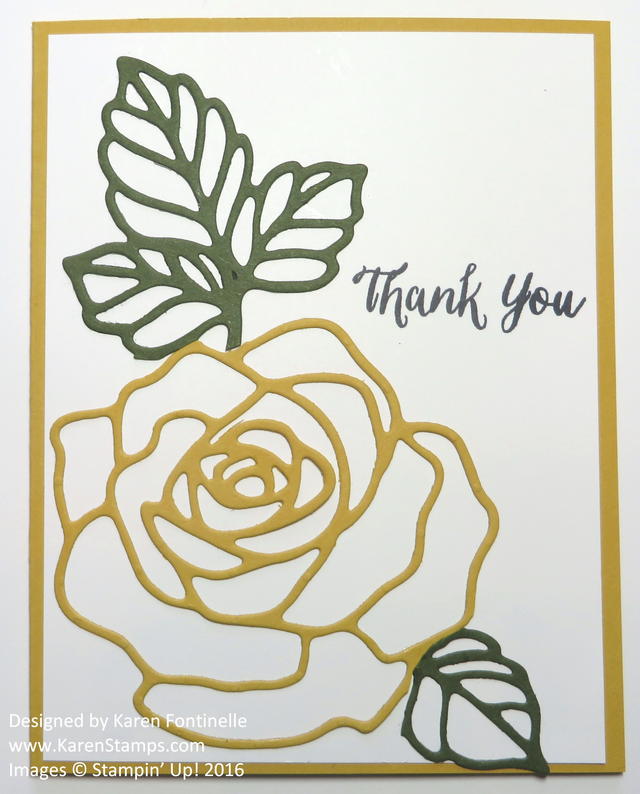 Rose Garden Thinlits Flower Card