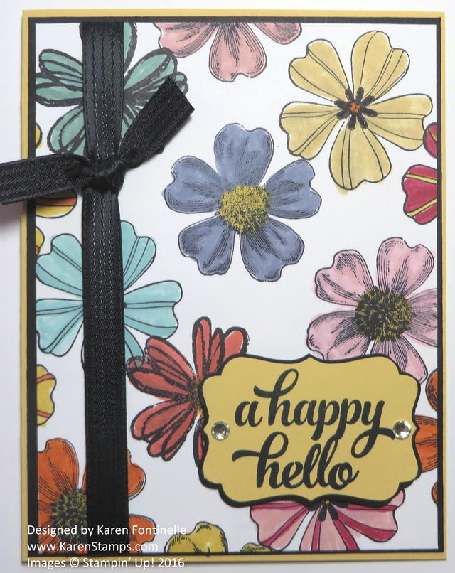 Adult Coloring Flower Shop Card
