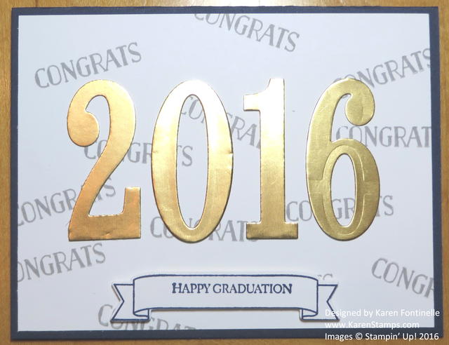 Graduation Congratulations Card with Large Numbers Framelits