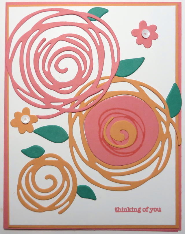 Swirly Scribbles Die Cut Flowers