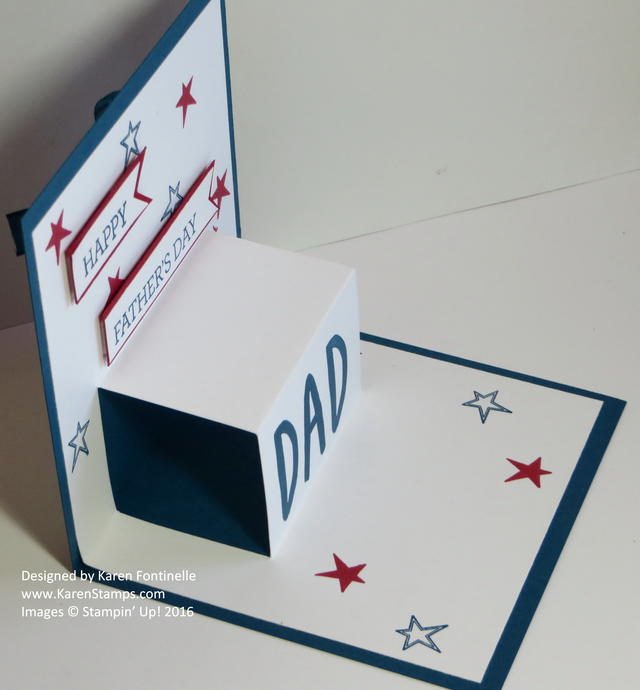 Father's Day Pop Up Card Side View