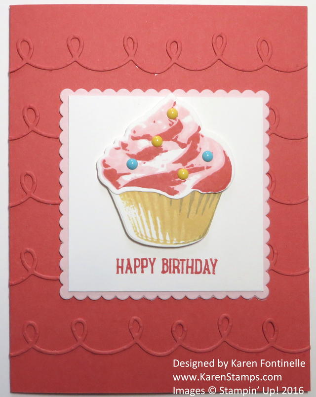 Birthday Card with Sweet Cupcake Stamp Set