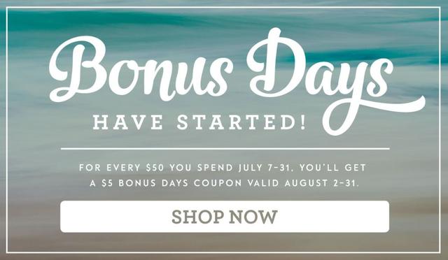 Bonus Days Banner July 2016