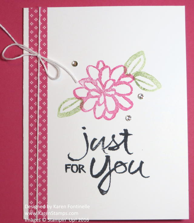 Watercolor Words Just For You Easy Card
