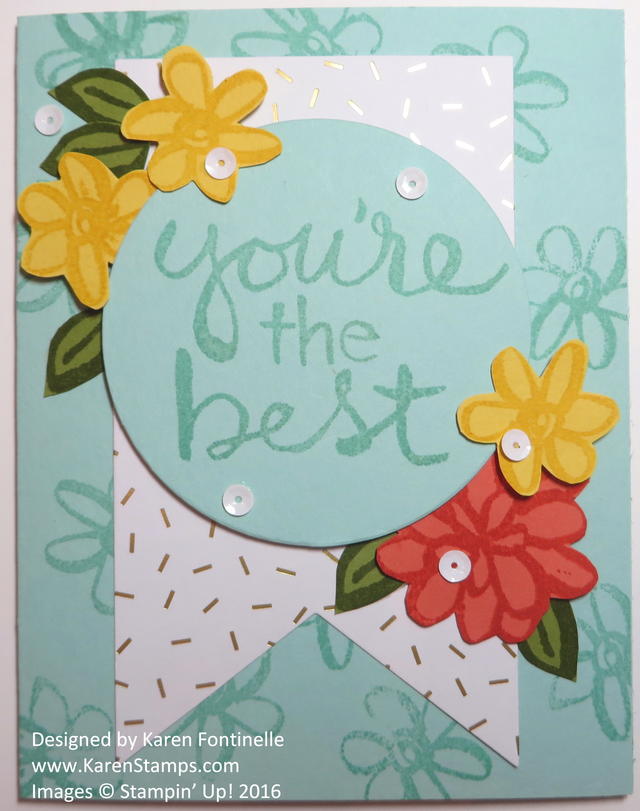 Watercolor Words You're the Best Card