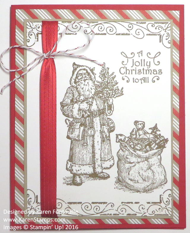 Father Christmas Monochromatic Christmas Card