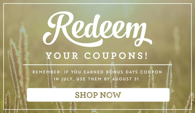 Redeem Stampin' Up! Bonus Coupons