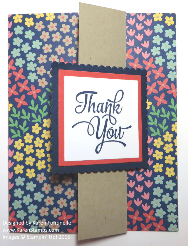 Z Fold Thank You Card