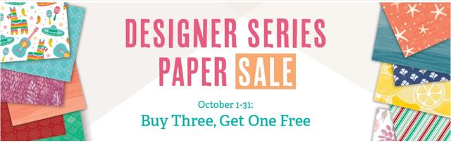 Stampin' Up! Designer Series Paper Sale in October