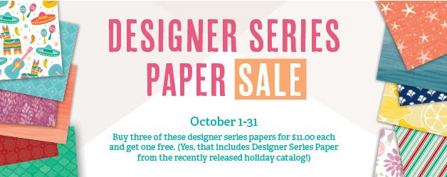 Designer Series Paper Sale October 2016