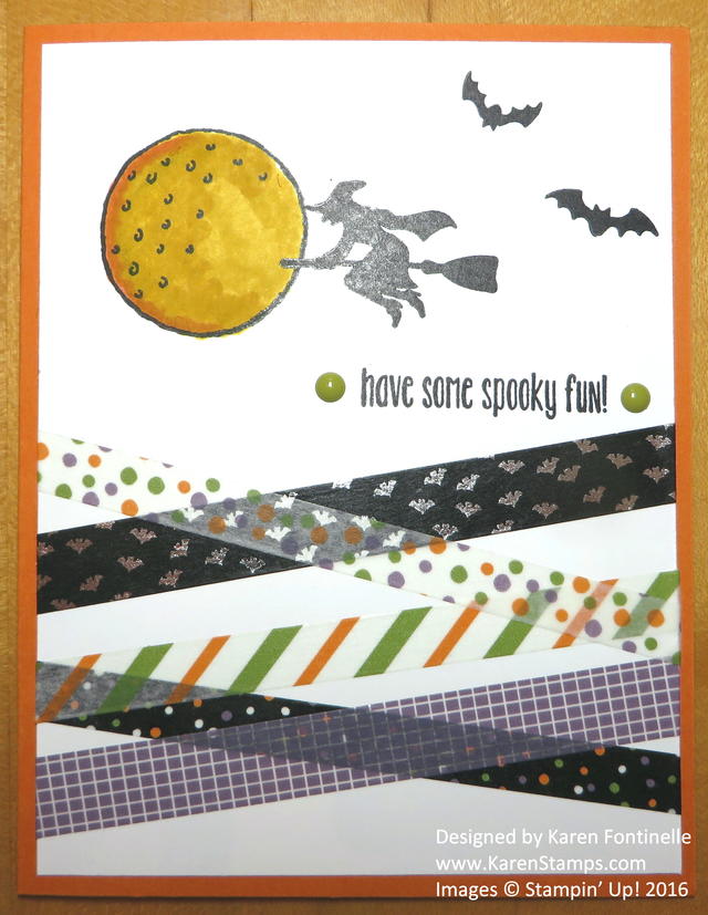 Halloween Night Washi Tape Halloween Card