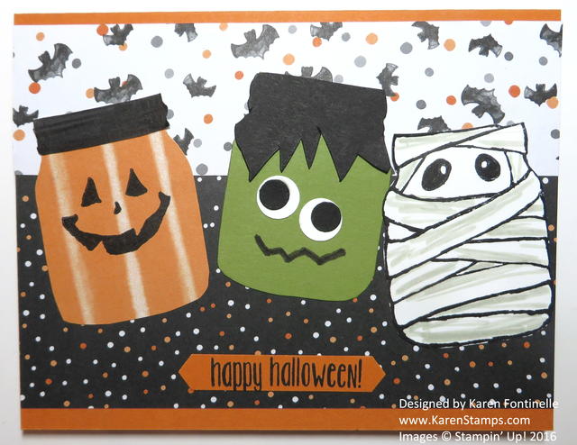 Jar of Haunts Monsters Halloween Card