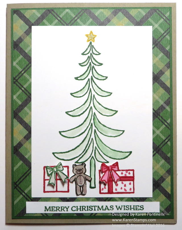 Santa's Sleigh Modern Christmas Tree Card