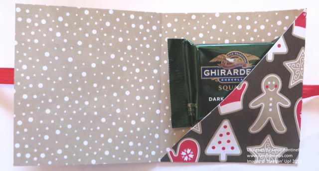 Ghirardelli Chocolate Folded Candy Treat Holder Inside