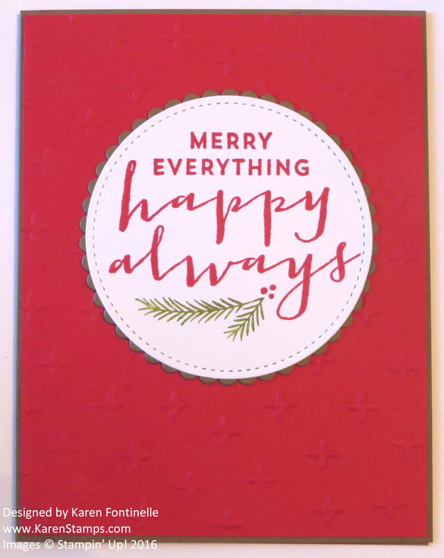 Stitched Shapes Framelits Easy Christmas Card