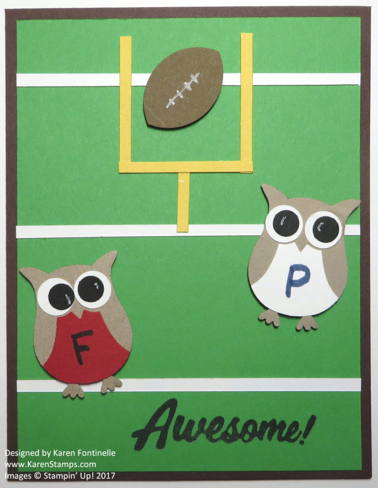 Super Bowl 2017 Owl Punch Art Football Game Card