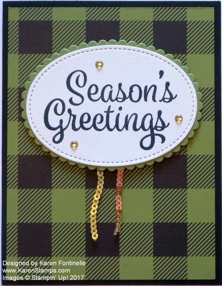 Quick and Easy Christmas Card in Green and Black