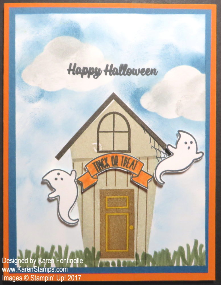 Sweet Home Haunted Halloween House Card