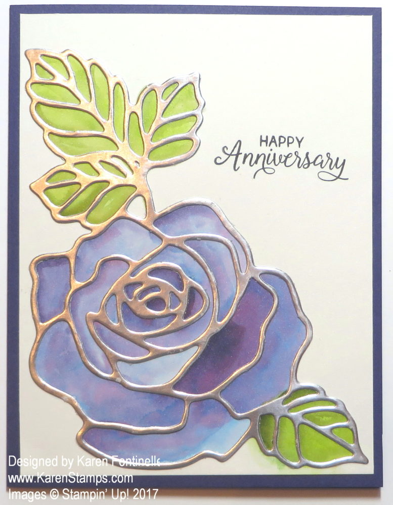 Wedding Anniversary Card with Rose Wonder