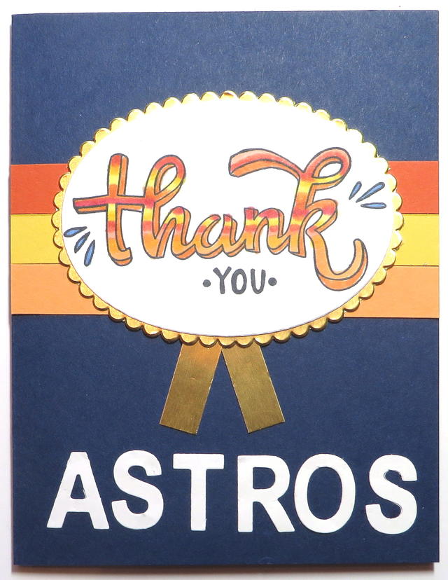Houston Astros World Series Stampin' Blends Card