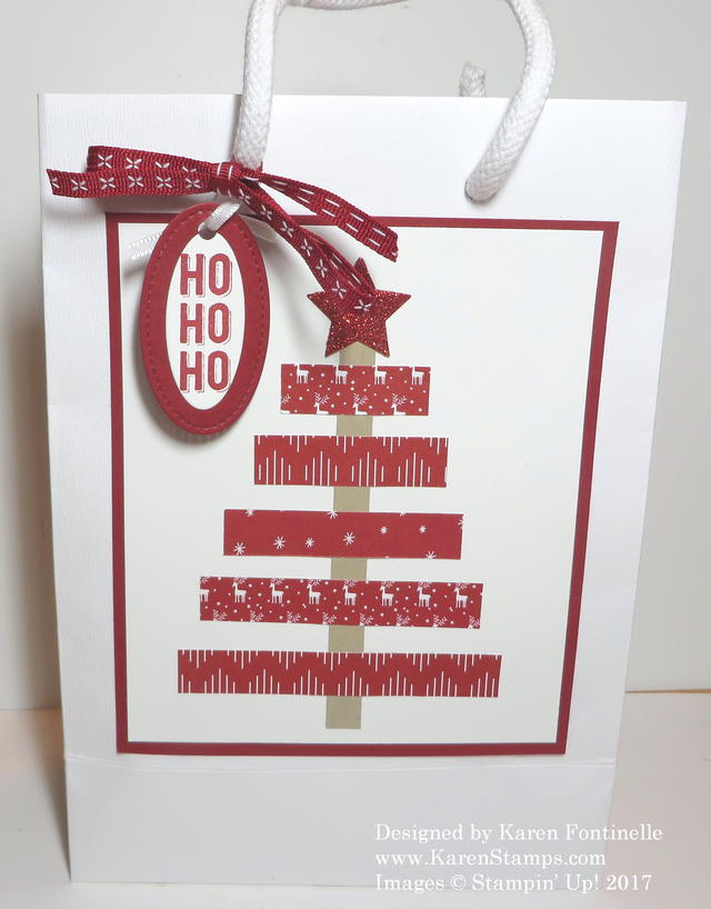 Easy Christmas Gift Bag With Paper Scraps