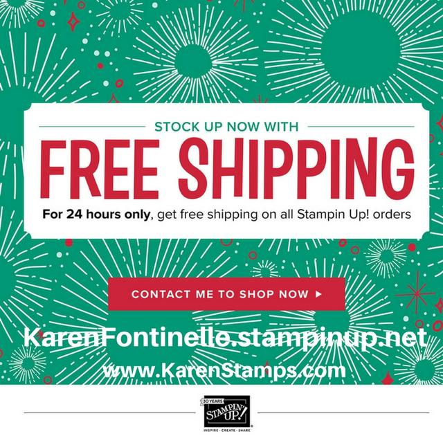 Free Shipping at Stampin' Up! on Cyber Monday