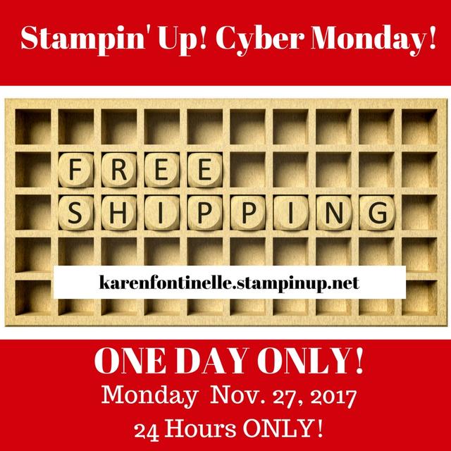 Stampin' Up! Cyber Monday! Free Shipping!