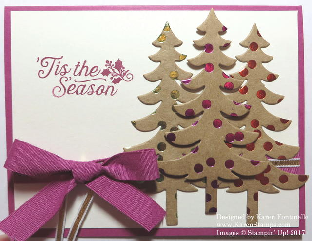 Christmas Card with Foil Frenzy Christmas Trees