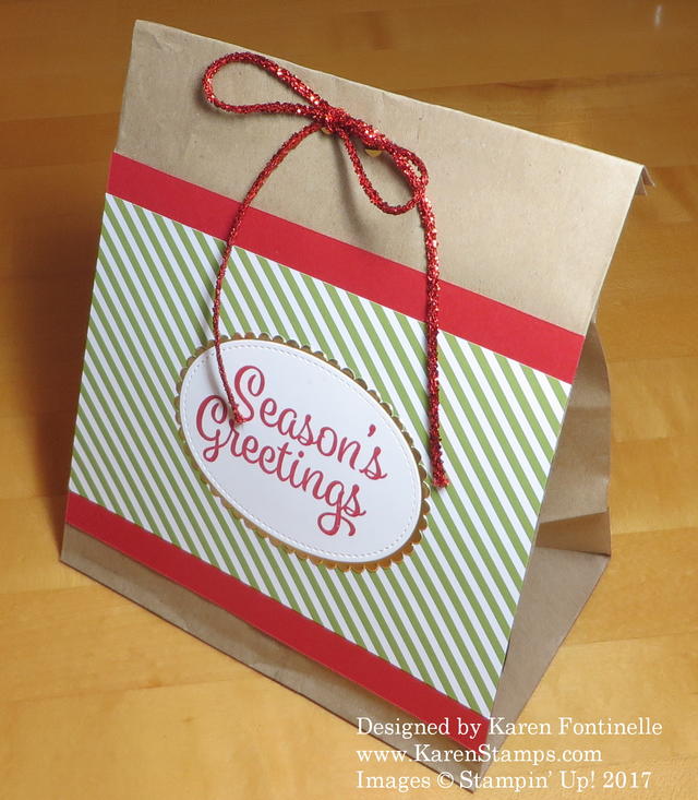 Quick and Easy Decorated Christmas Lunch Bag