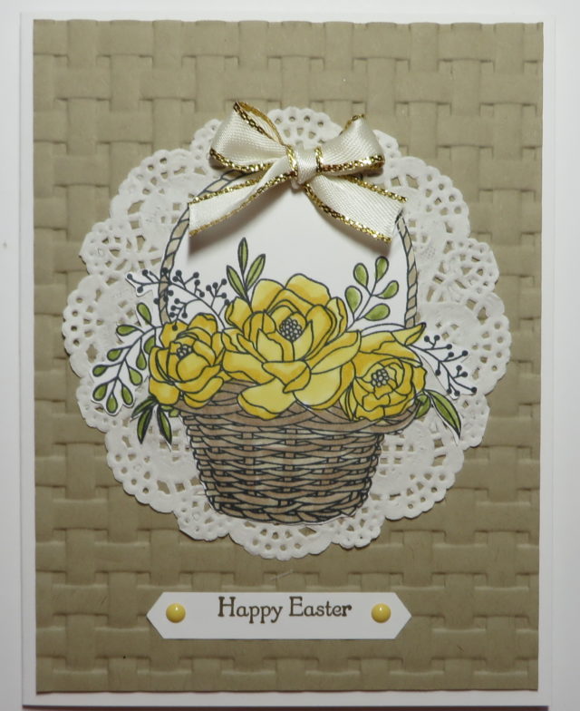 Easter Basket of Flowers Card