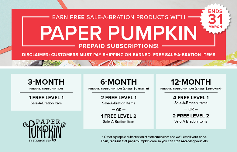 Paper Pumpkin Prepaid Subscription Sale-A-Bration