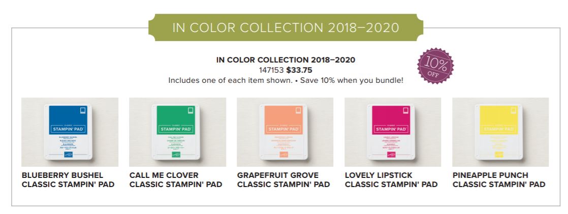 In Color Collection Ink Pads 2018-2020