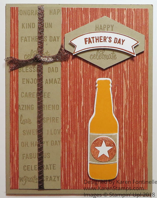 Bubble Over Bottle Father's Day Card