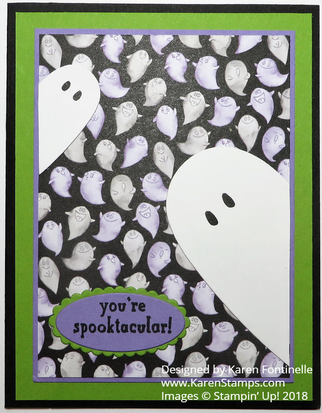 Halloween Card With Ghosts