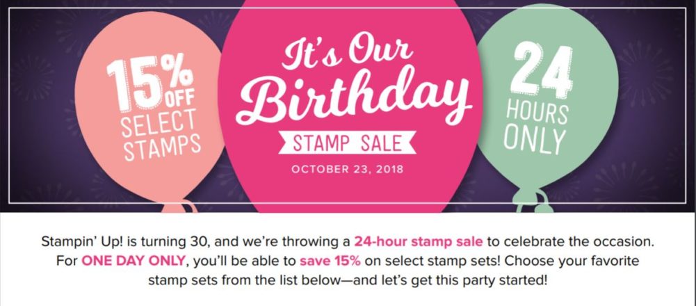Birthday Stamp Sale 2018 SIgn