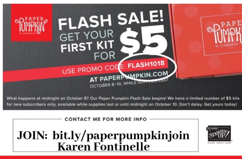 Paper Pumpkin Flash Sale Flyer JOIN