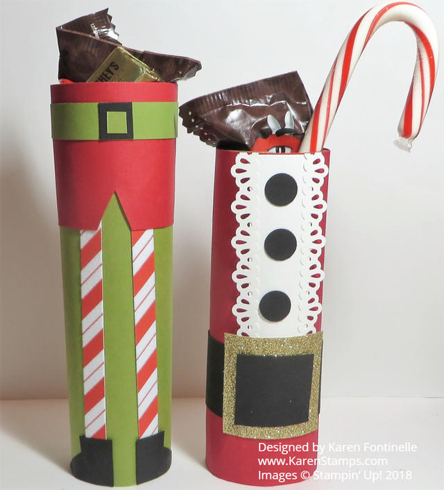 Christmas Paper Roll Candy Holder Favors