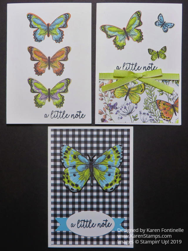 Botanical Butterfly Note Cards | Stamping With Karen