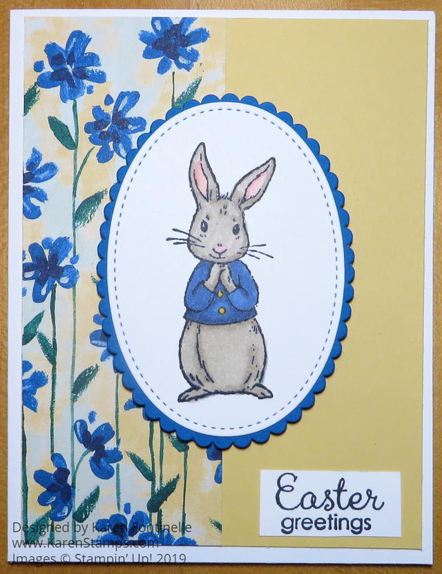 Fable Friends Bunny Garden Impressions Easter Card