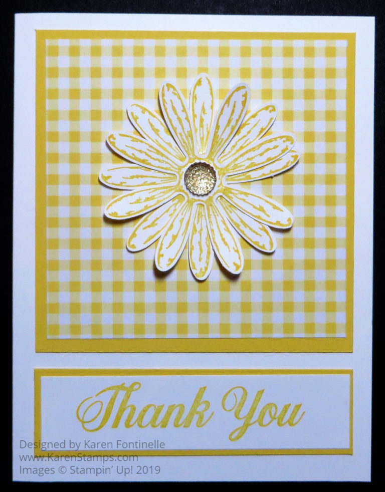 Daisy Delight Thank You Card | Stamping With Karen