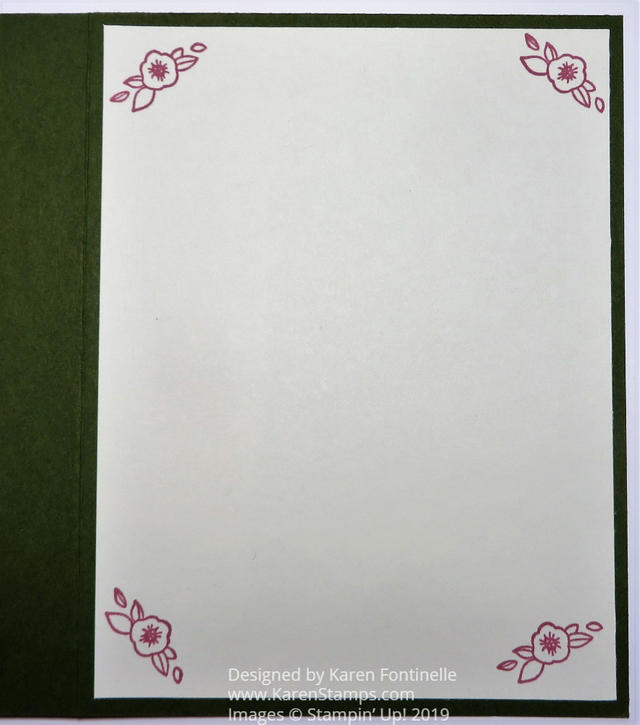 Pressed Petals Floral Thank You Card Inside