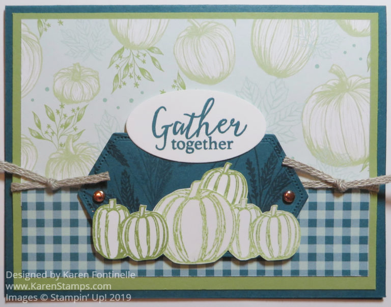 Gather Together Pumpkin Card For Fall | Stamping With Karen