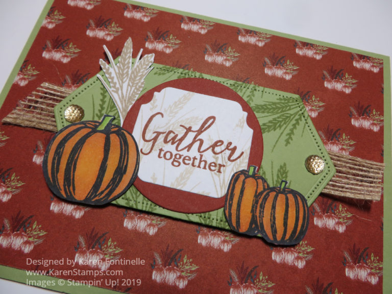 Gather Together Fall Card on the First Day of Fall | Stamping With Karen