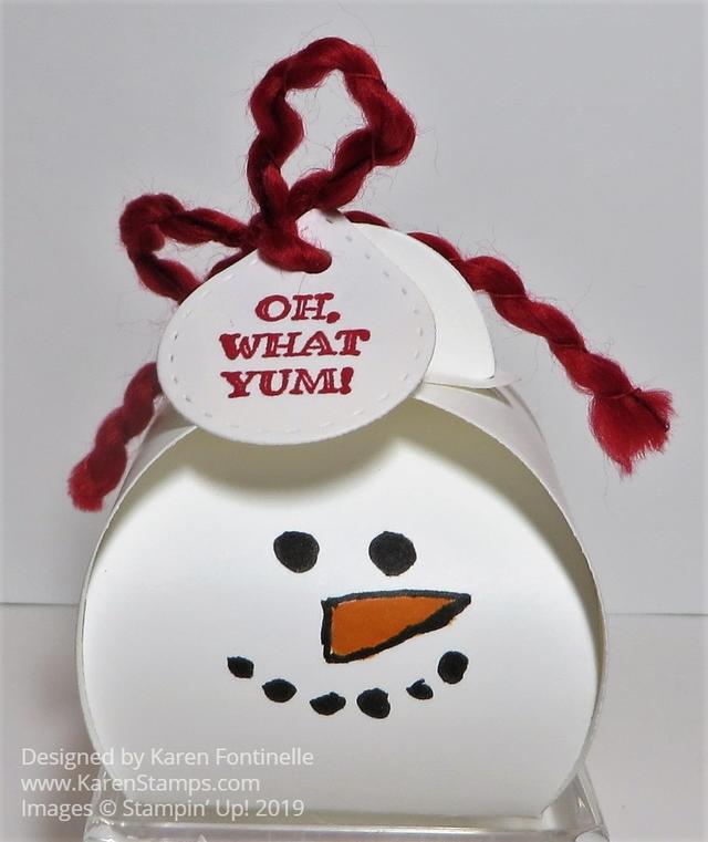 Snowman Face Mini Curvy Keepsake Box
